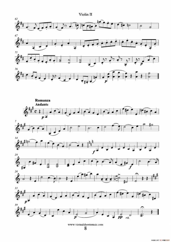 6 Small Duets（六部小合唱）Op.38 Violin II（第二小提琴分谱）