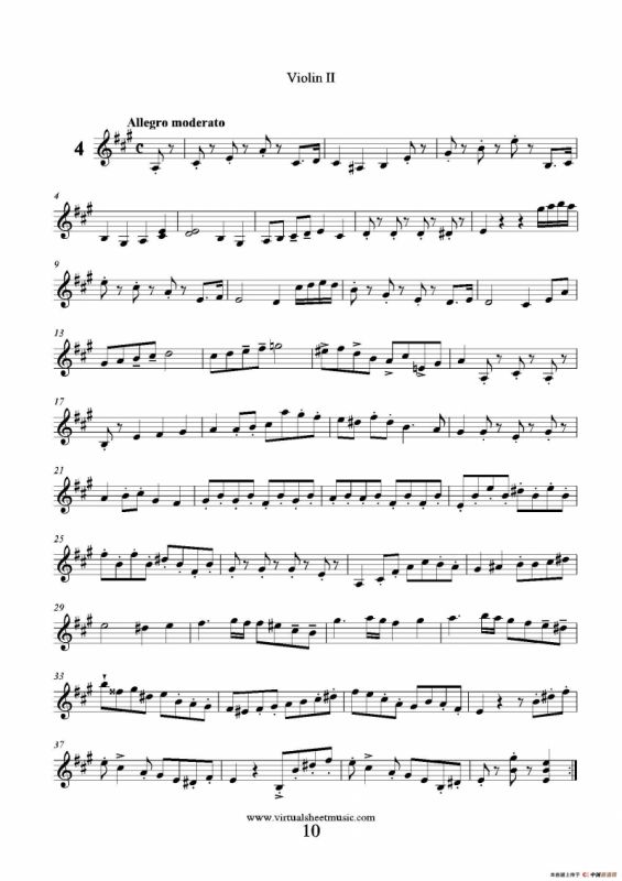 6 Small Duets（六部小合唱）Op.38 Violin II（第二小提琴分谱）