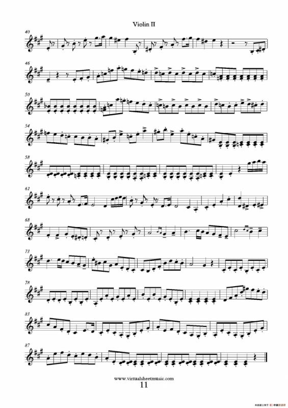 6 Small Duets（六部小合唱）Op.38 Violin II（第二小提琴分谱）