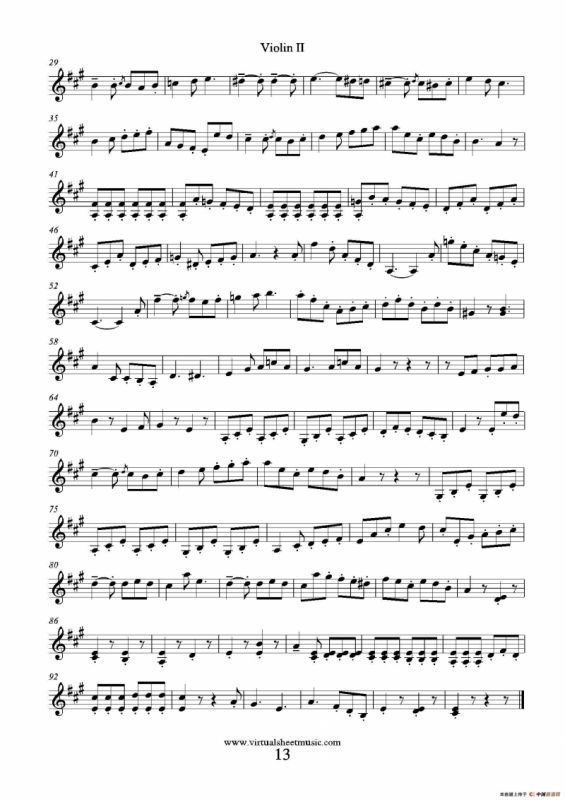 6 Small Duets（六部小合唱）Op.38 Violin II（第二小提琴分谱）