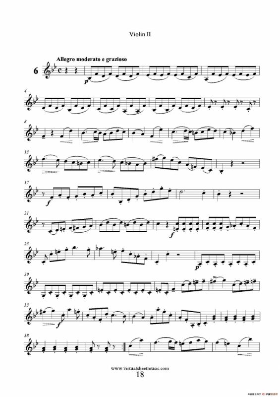 6 Small Duets（六部小合唱）Op.38 Violin II（第二小提琴分谱）