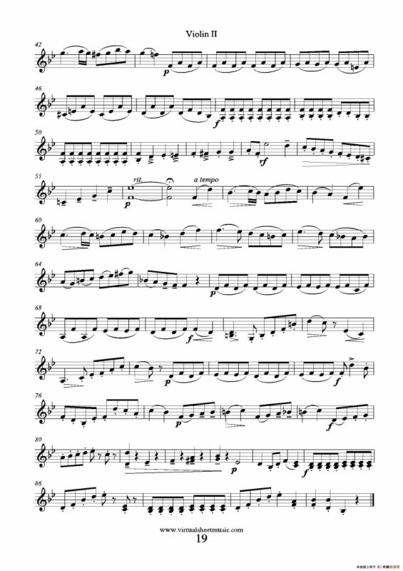 6 Small Duets（六部小合唱）Op.38 Violin II（第二小提琴分谱）