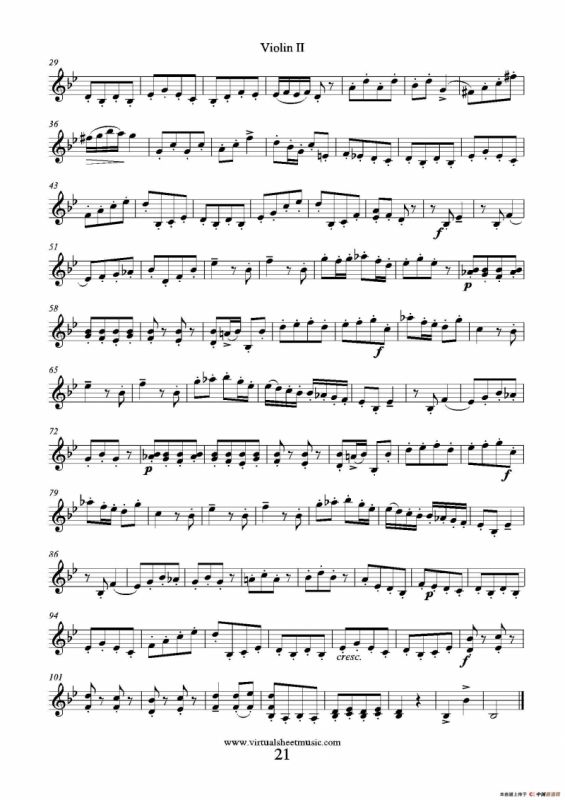 6 Small Duets（六部小合唱）Op.38 Violin II（第二小提琴分谱）