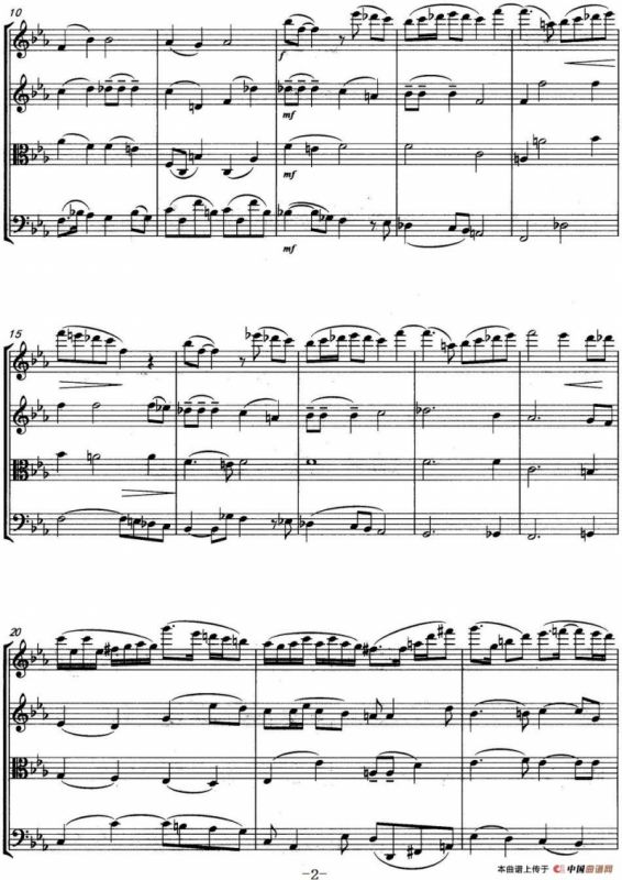 速写（弦乐四重奏）