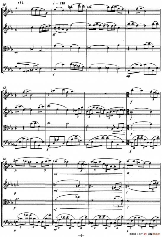 速写（弦乐四重奏）