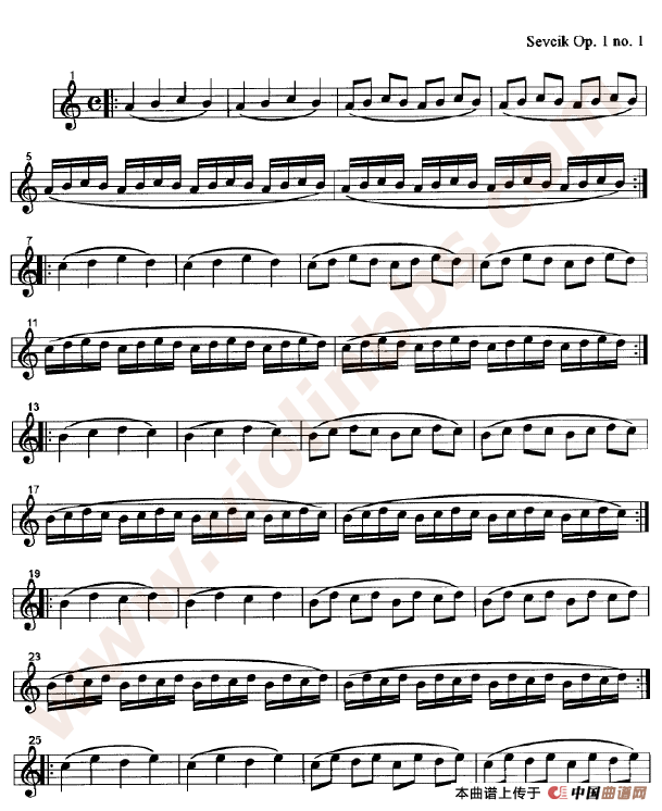 训练左手手指的颗粒性练习曲