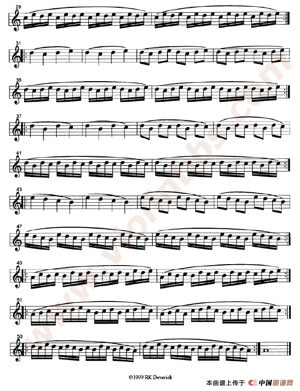 训练左手手指的颗粒性练习曲