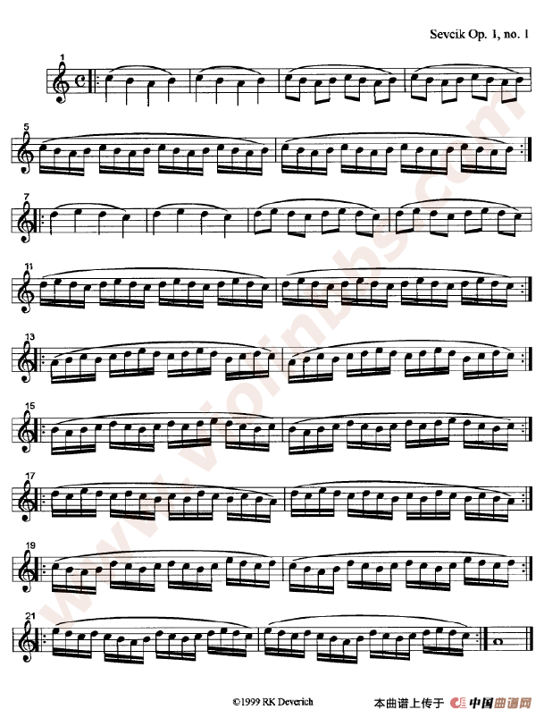 训练左手手指的颗粒性练习曲