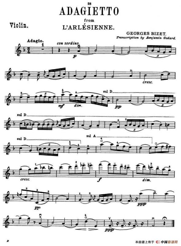 ADAGIETTO FROM“ LARLESIENNE”