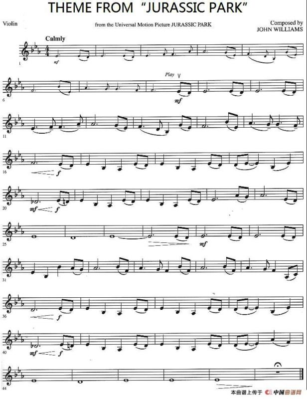 THEME FROM“JURASSIC PARK”