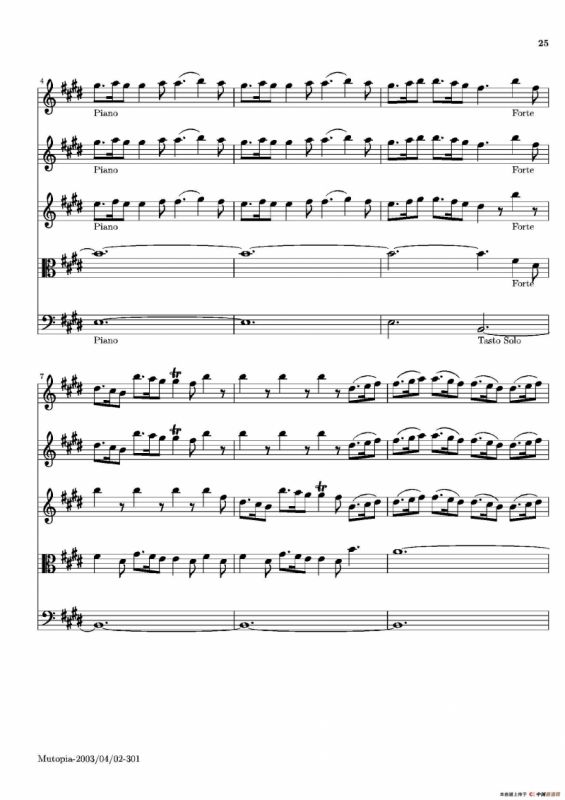 La Primavera·Spring（四季·春）（弦乐协奏曲总谱）