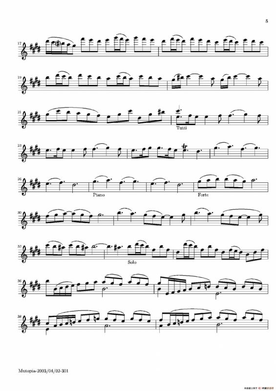 La Primavera·Spring（四季·春）（小提琴分谱）