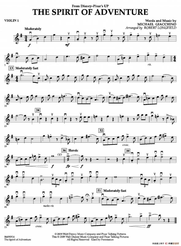 The Spirit of Adventure（交响弦乐团分谱）