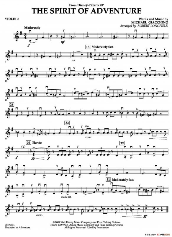 The Spirit of Adventure（交响弦乐团分谱）