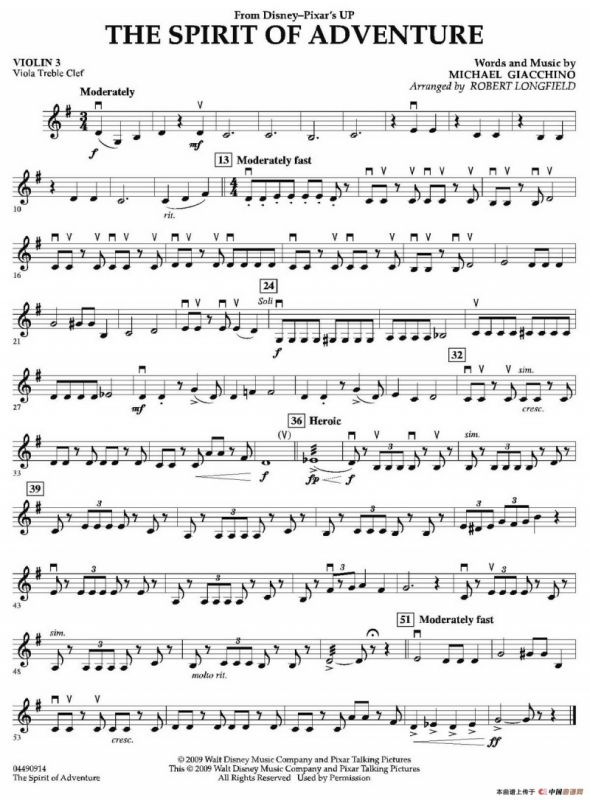 The Spirit of Adventure（交响弦乐团分谱）