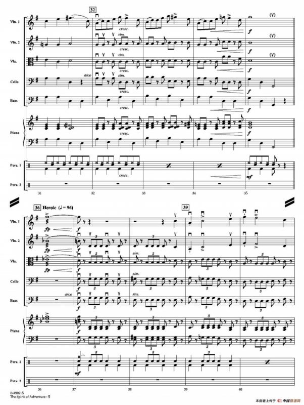The Spirit of Adventure（交响弦乐团总谱）