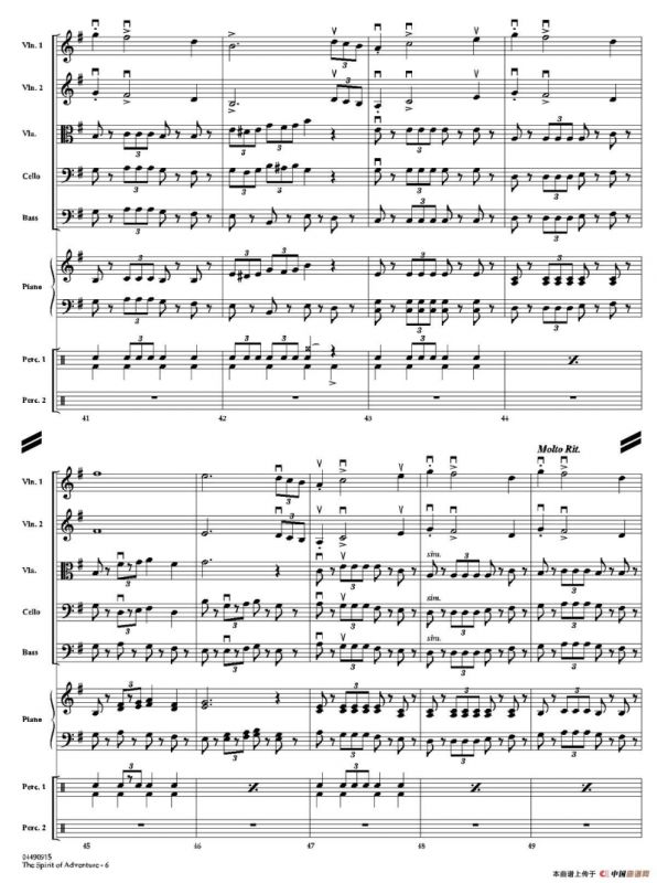 The Spirit of Adventure（交响弦乐团总谱）