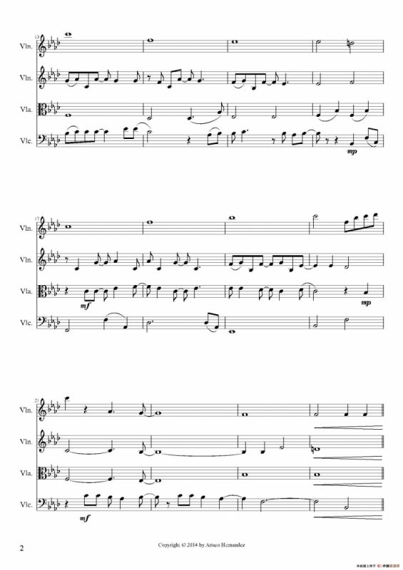 Frozen Let It Go（弦乐四重奏）