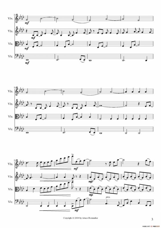 Frozen Let It Go（弦乐四重奏）