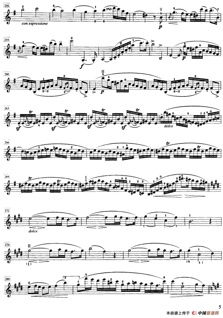 罗德第八协奏曲 E小调（Op.13，No.8） （小提琴分谱）