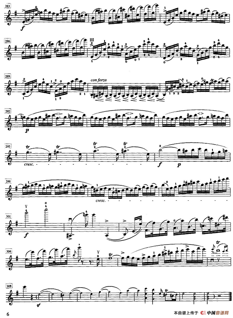 罗德第八协奏曲 E小调（Op.13，No.8） （小提琴分谱）