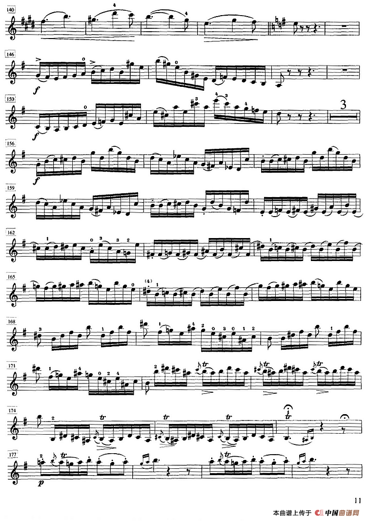 罗德第八协奏曲 E小调（Op.13，No.8） （小提琴分谱）