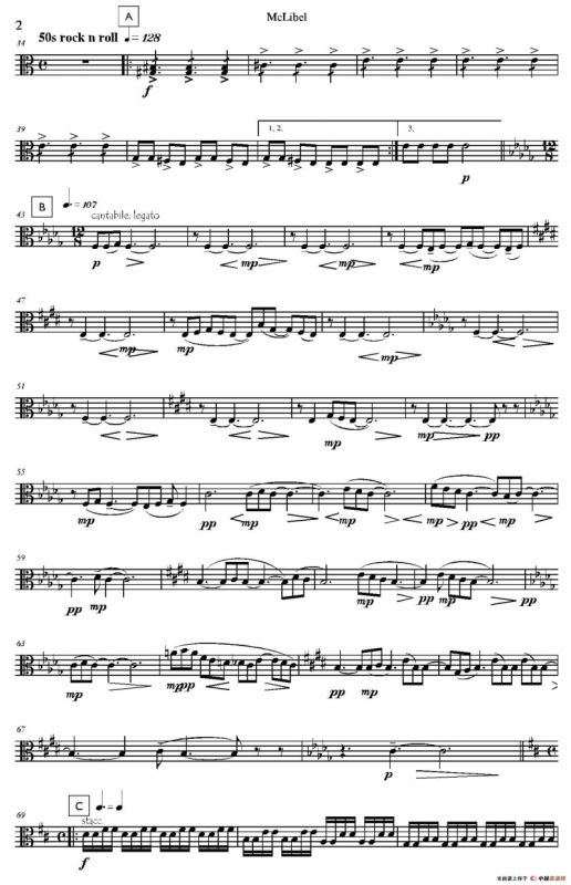 Mclibel（五重奏中提琴分谱）