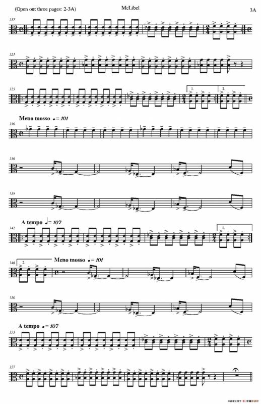 Mclibel（五重奏中提琴分谱）