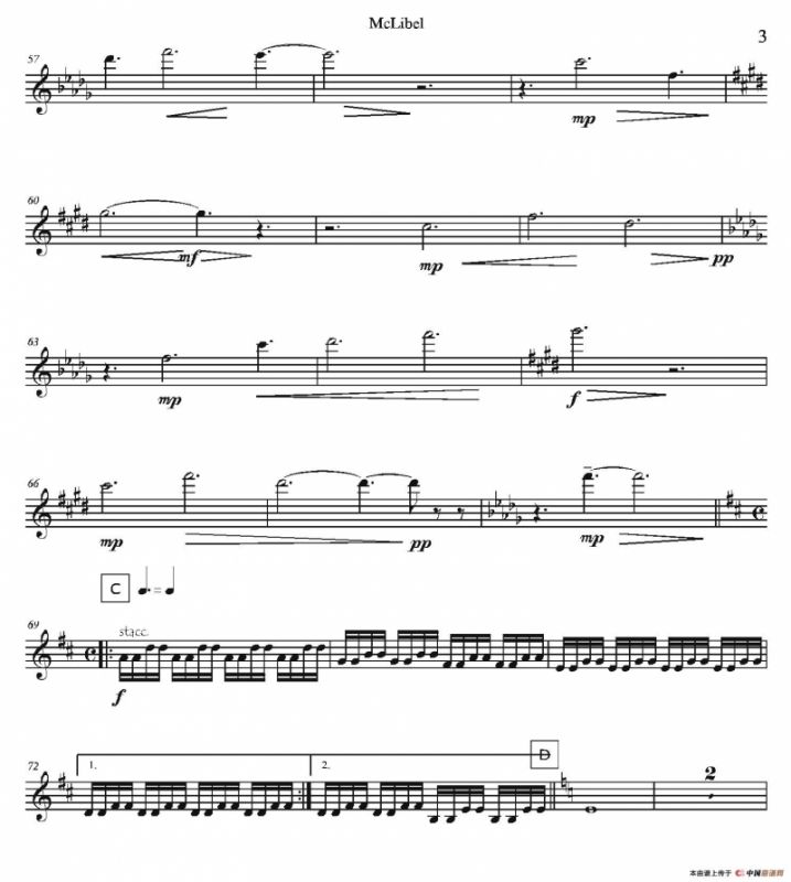 Mclibel（五重奏小提琴分谱）