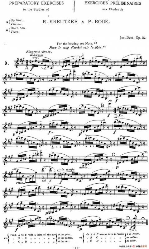 顿特24首小提琴练习曲 作品37—9