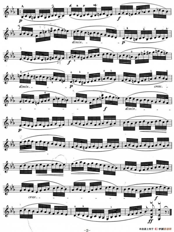 顿特24首小提琴练习曲 作品37—1