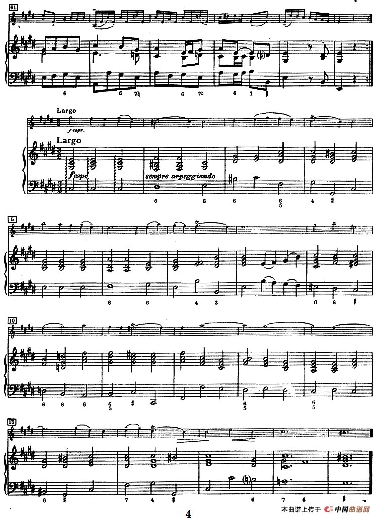 第六奏鸣曲（小提琴+钢琴）