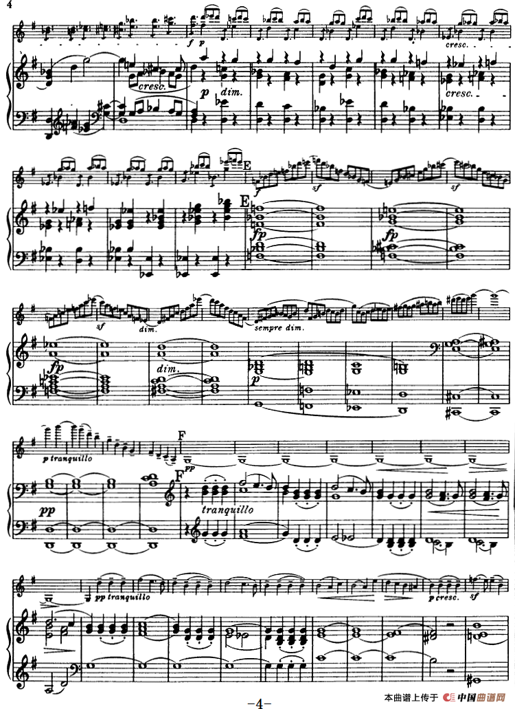 E小调协奏曲（Op.64）（小提琴+钢琴）