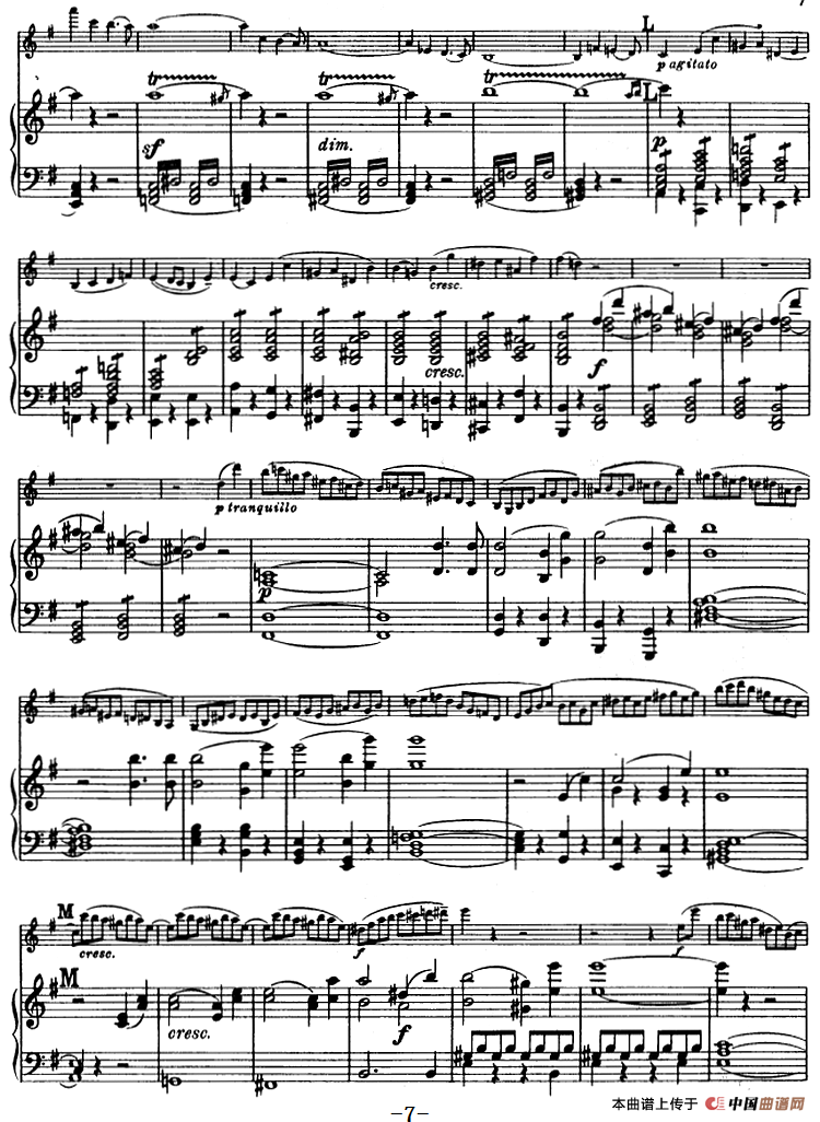 E小调协奏曲（Op.64）（小提琴+钢琴）