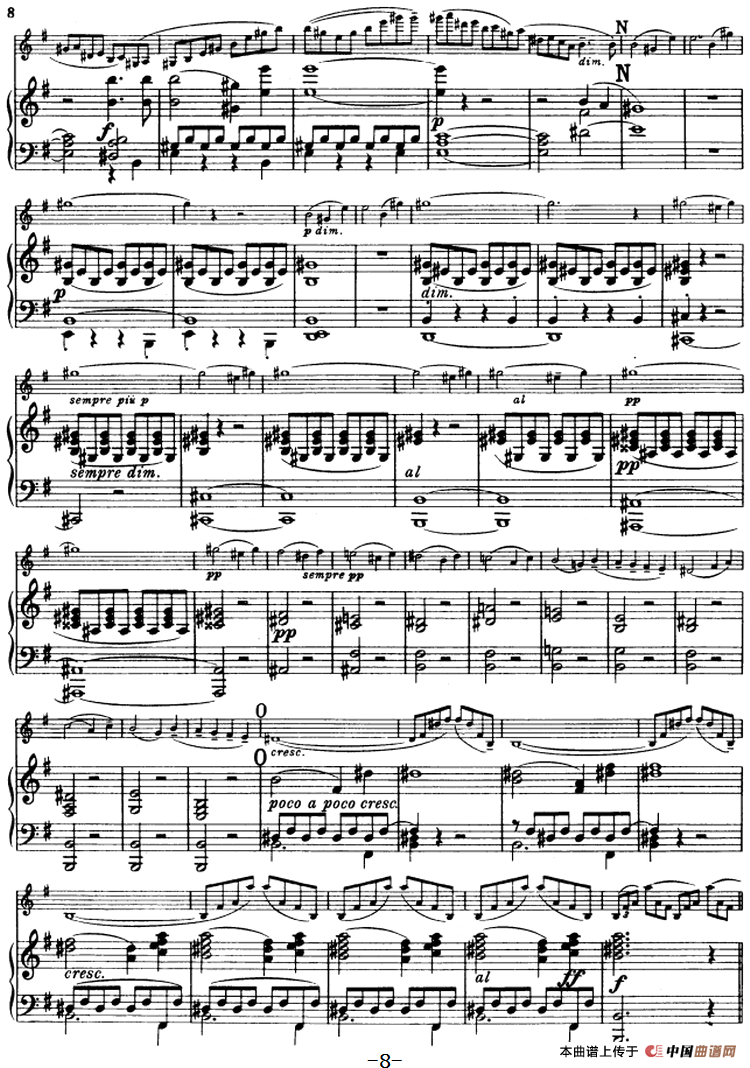 E小调协奏曲（Op.64）（小提琴+钢琴）