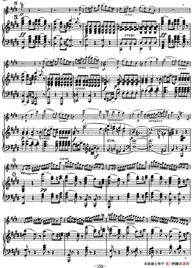 E小调协奏曲（Op.64）（小提琴+钢琴）