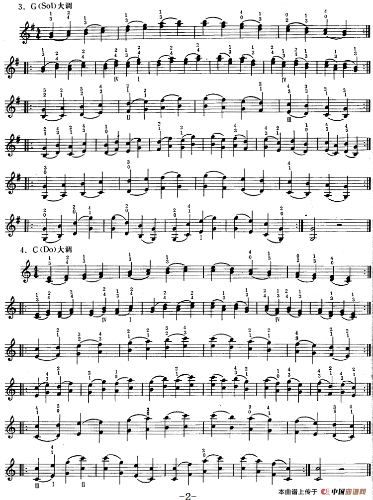 小提琴双弦三、六、八度音阶、音程练习