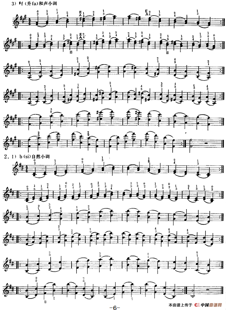 小提琴双弦三、六、八度音阶、音程练习