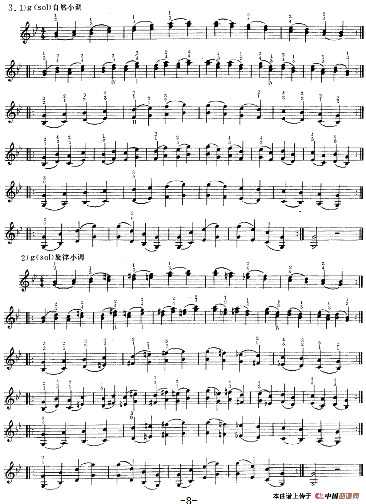 小提琴双弦三、六、八度音阶、音程练习