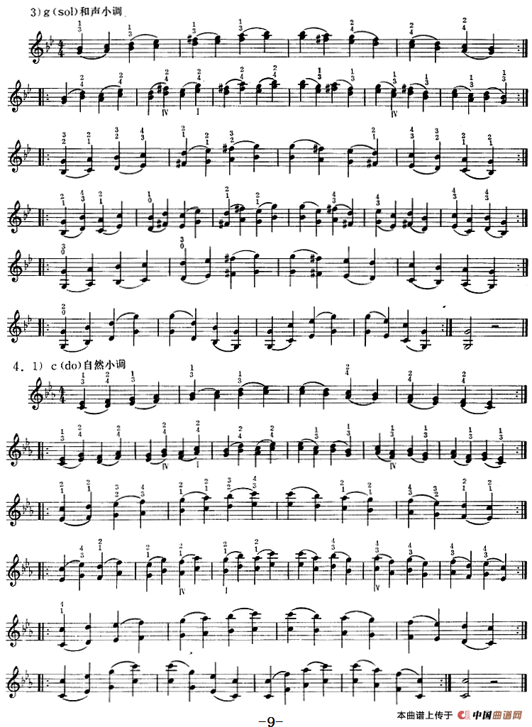 小提琴双弦三、六、八度音阶、音程练习