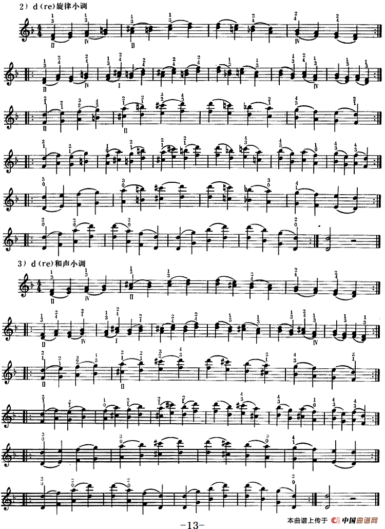 小提琴双弦三、六、八度音阶、音程练习