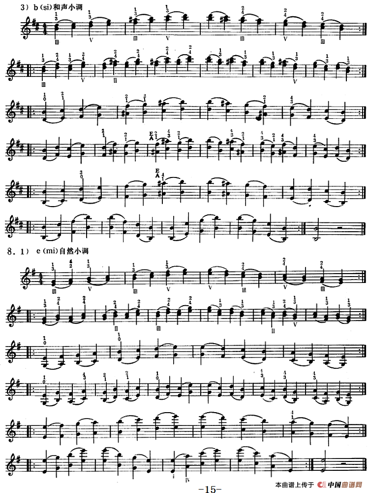 小提琴双弦三、六、八度音阶、音程练习