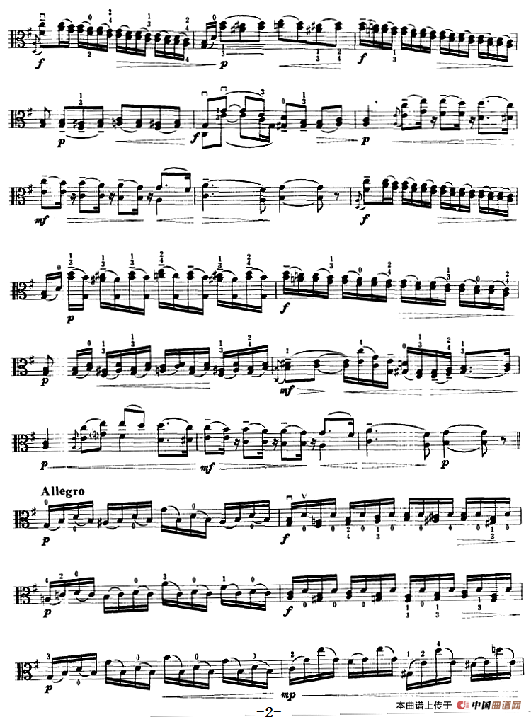 G大调音乐会练习曲（中提琴）