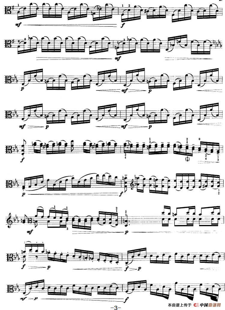 G大调音乐会练习曲（中提琴）