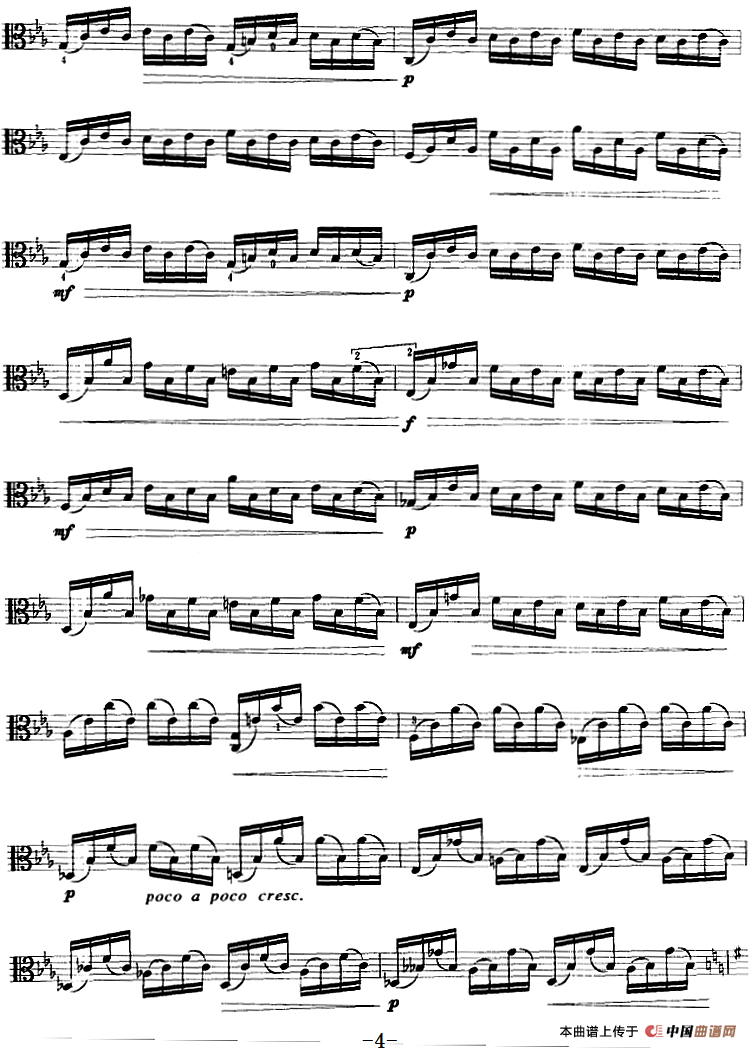 G大调音乐会练习曲（中提琴）