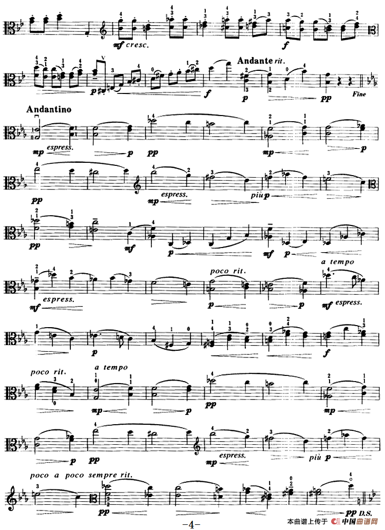 g小调组曲（中提琴）