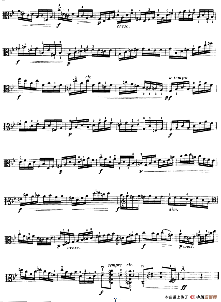 g小调组曲（中提琴）