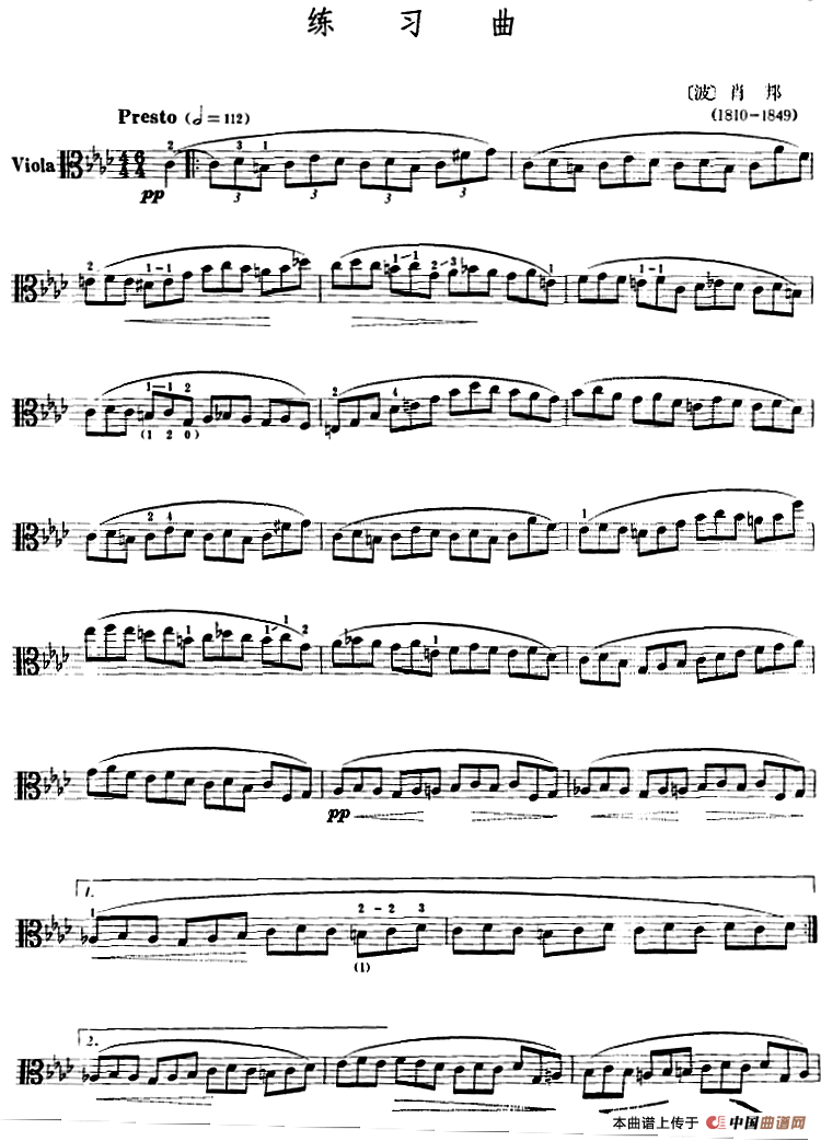练习曲（中提琴）