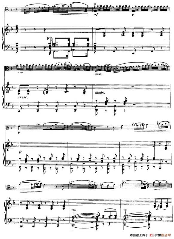 F大调浪漫曲（中提琴+钢琴伴奏）