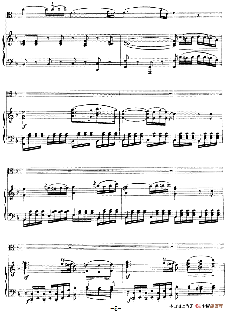 F大调浪漫曲（中提琴+钢琴伴奏）